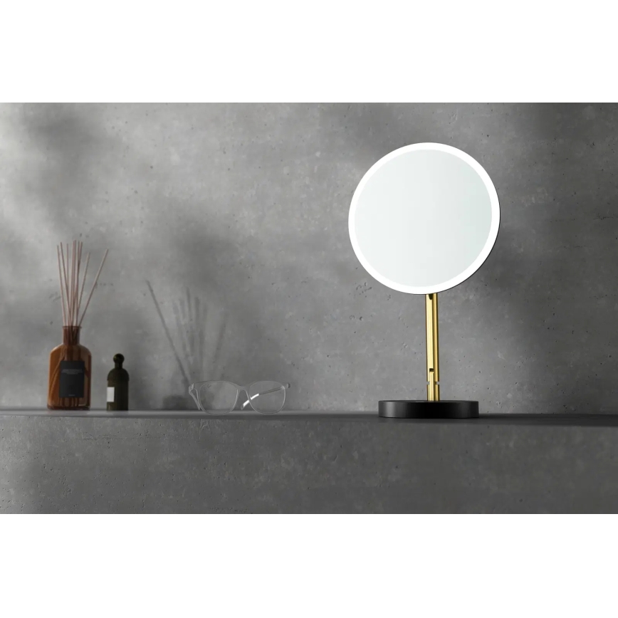 Deante ADI_Z812 - SILIA LED įkraunamas vonios kosmetinis veidrodis LED/5V 5000 mAh 2700-6500K IP44