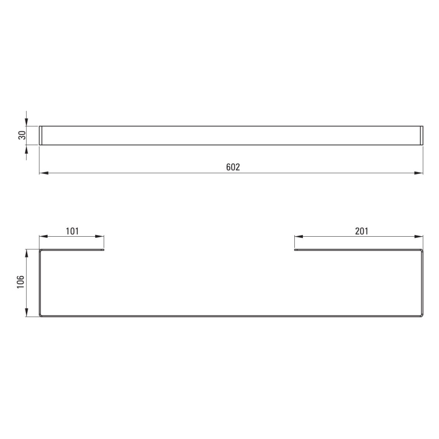 Deante ADM_A621 - Sieninis rankšluosčių laikiklis MOKKO 60 cm baltas