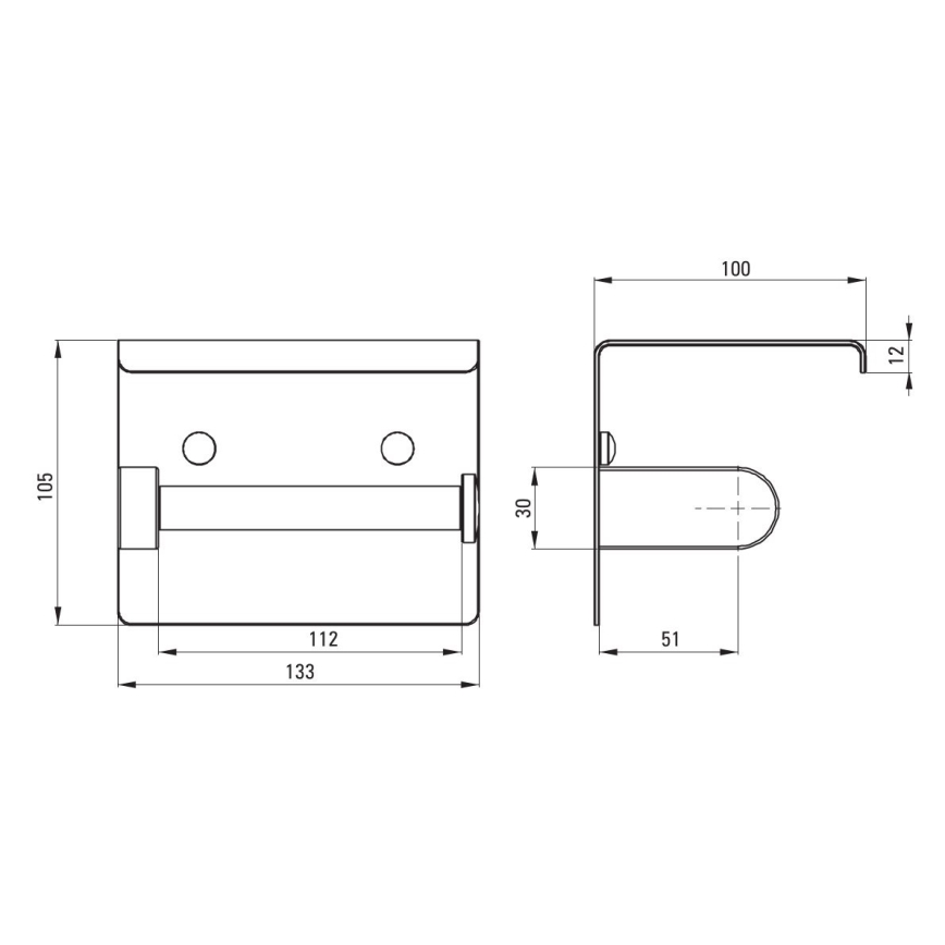 Deante ADR_N221 - ROUND tualetinio popieriaus laikiklis, juodas