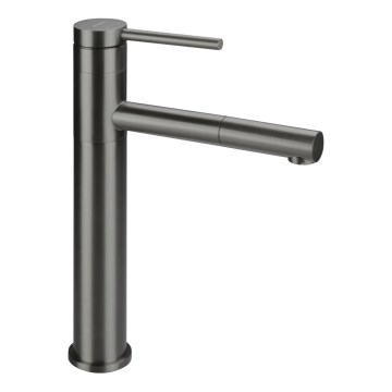 Deante BGE_D22K - Praustuvo maišytuvas su ištraukiama dušo galvute ORA 30,9 cm, titano spalva