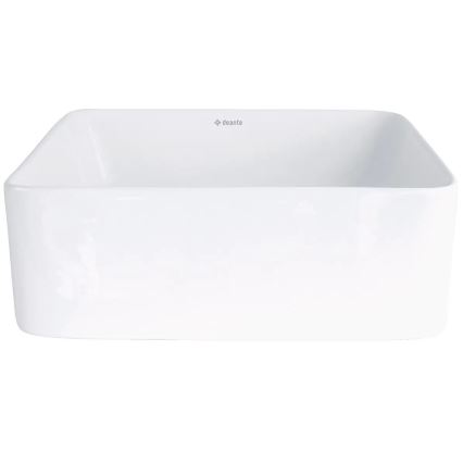 Deante CDJ_6U3S - Ant stalviršio montuojamas praustuvas JASMIN 34,5x34,5 cm keramika/balta