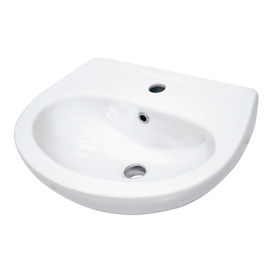 Deante CDJ_6U4W - Pakabinamas praustuvas su maišytuvo anga JASMIN 45,7x36,4 cm keramika/balta