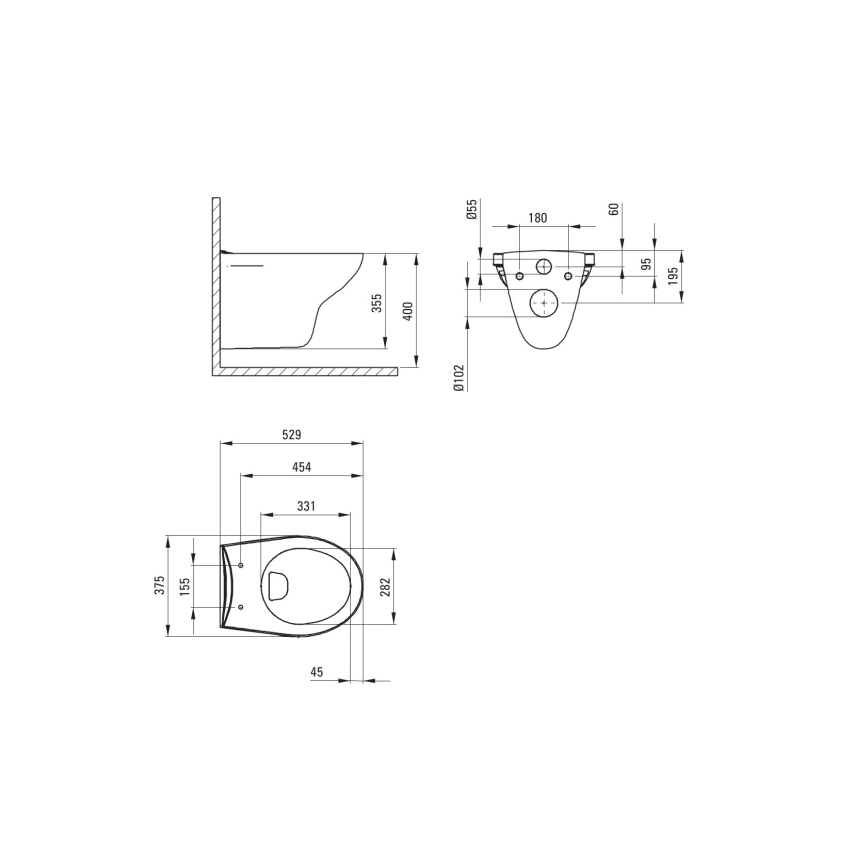 Deante CMOD6SPW - Pakabinamas unitazas su SoftClose sėdyne BORO keramika/balta