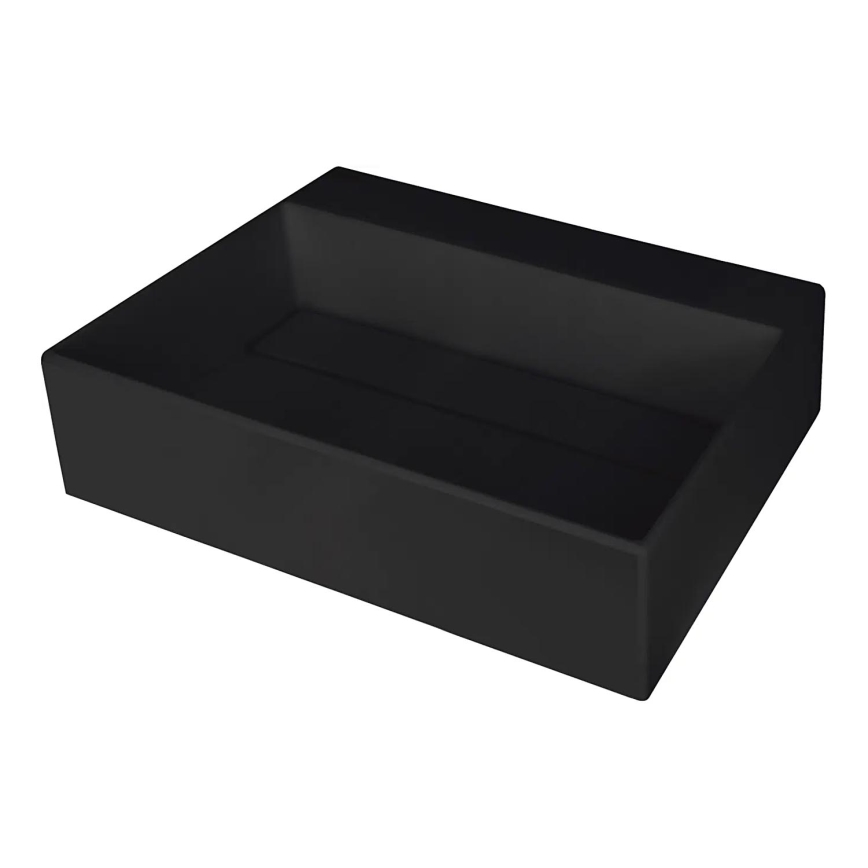 Deante CQR_NU5M - Pastatomas praustuvas CORREO 40x50 cm granito/juoda