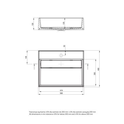 Deante CQR_NU5M - Pastatomas praustuvas CORREO 40x50 cm granito/juoda
