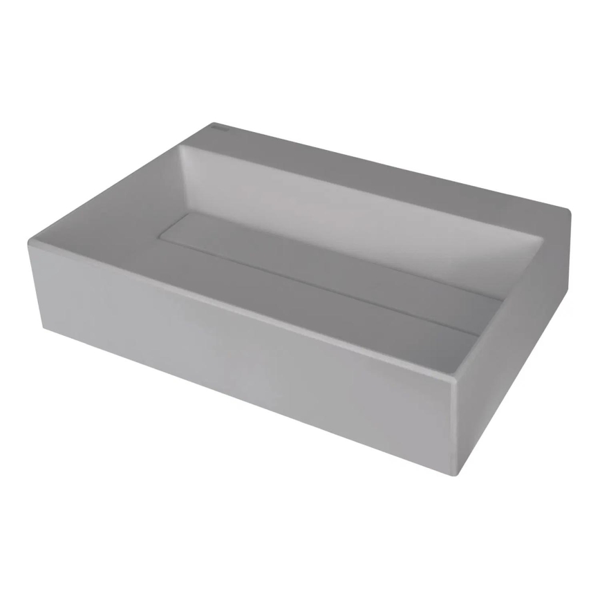 Deante CQR_SU6M - Pastatomas praustuvas CORREO 40x60cm granito/metalinė pilka