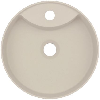 Deante CQS_5U4B - Pastatomas praustuvas su čiaupo skyle SILIA diametras 36 cm granito/smėlio spalva