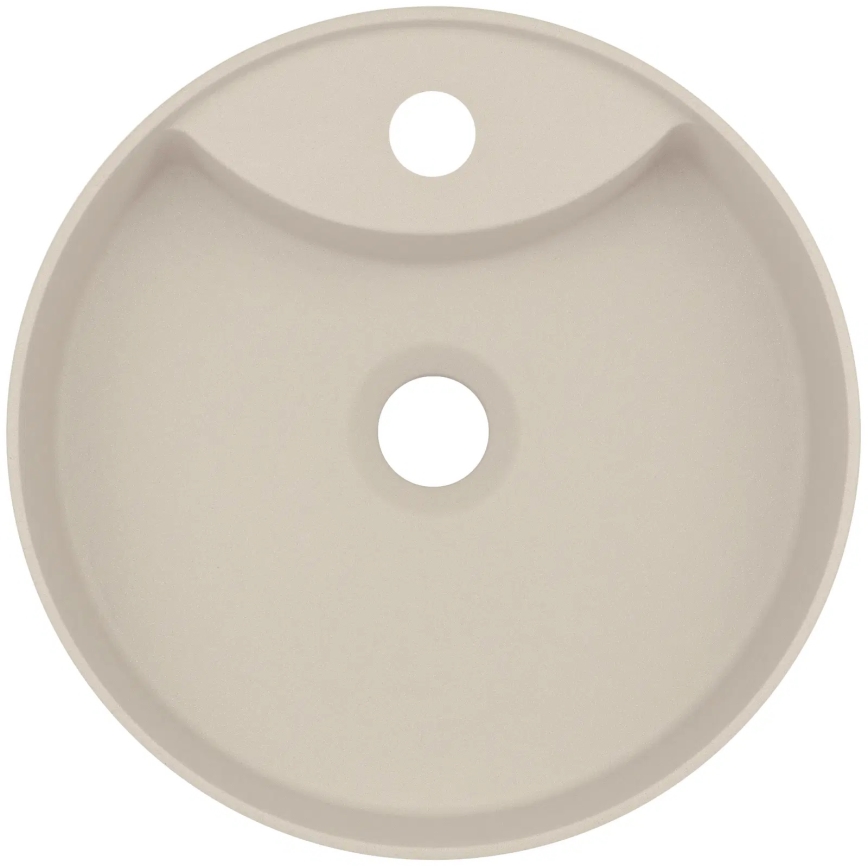 Deante CQS_5U4B - Pastatomas praustuvas su čiaupo skyle SILIA diametras 36 cm granito/smėlio spalva