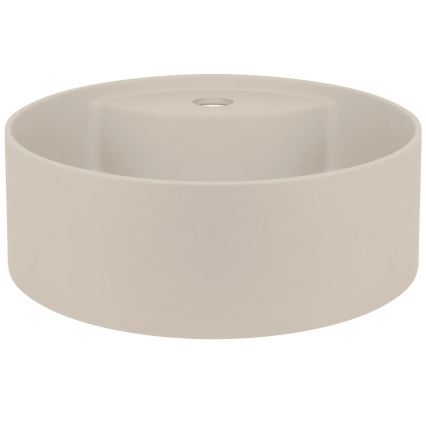 Deante CQS_5U4B - Pastatomas praustuvas su čiaupo skyle SILIA diametras 36 cm granito/smėlio spalva