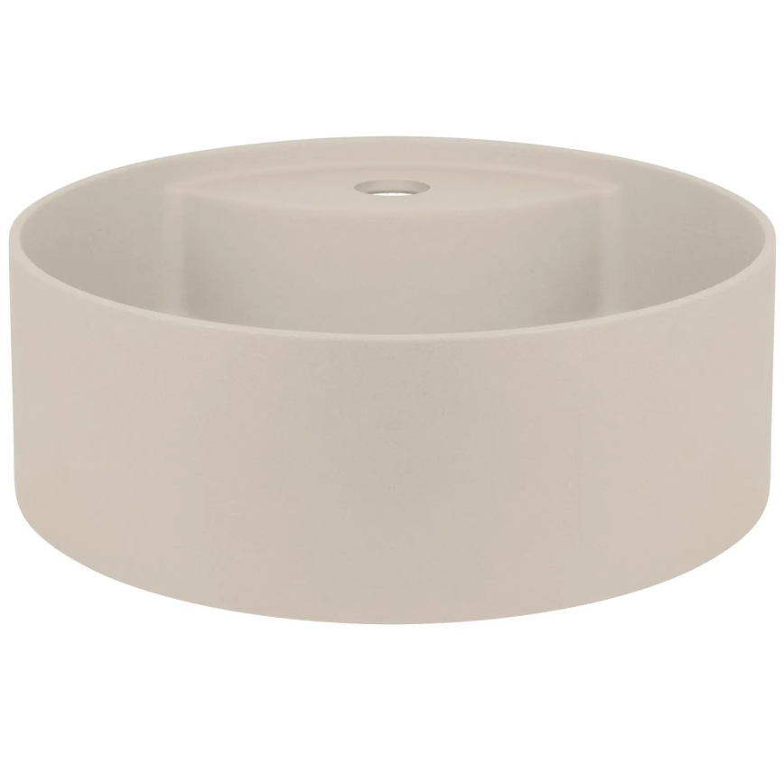 Deante CQS_5U4B - Pastatomas praustuvas su čiaupo skyle SILIA diametras 36 cm granito/smėlio spalva