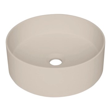 Deante CQS_5U4S - Ant stalviršio montuojama praustuvas SILIA, skersmuo 36 cm, granitas/kreminė spalva