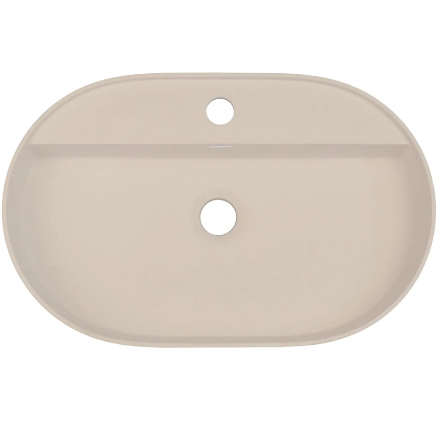 Deante CQS_5U6B - Pastatomas praustuvas su čiaupo skyle SILIA 35x55 cm granito/smėlio spalva