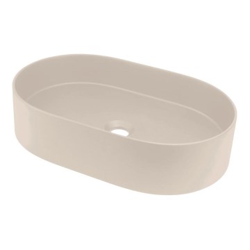 Deante CQS_5U6S - Ant stalviršio montuojama praustuvas SILIA 35x55 cm granitas/šviesiai ruda