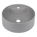 Deante CQS_SU4B - ant stalviršio montuojamas praustuvas SILIA Ø 36 cm, granitas / metalinė pilka