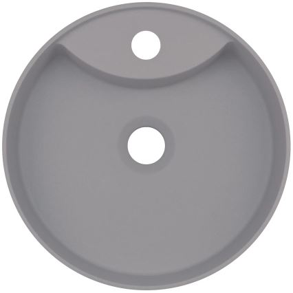 Deante CQS_SU4B - ant stalviršio montuojamas praustuvas SILIA Ø 36 cm, granitas / metalinė pilka
