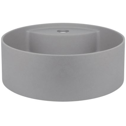 Deante CQS_SU4B - ant stalviršio montuojamas praustuvas SILIA Ø 36 cm, granitas / metalinė pilka