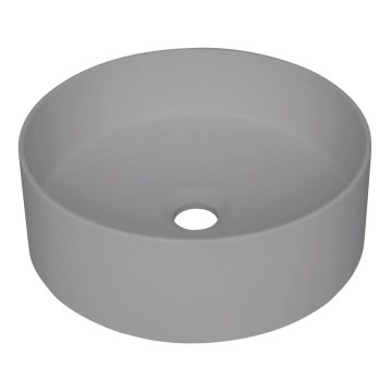Deante CQS_SU4S - SILIA praustuvas ant stalviršio, Ø 36 cm, granito / metalinės pilkos spalvos
