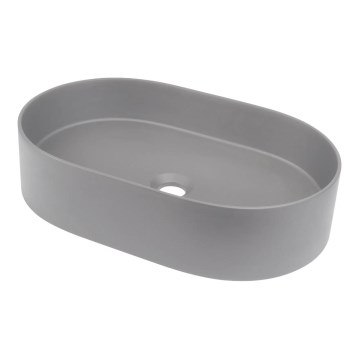Deante CQS_SU6S - Praustuvas ant stalviršio SILIA 35x55 cm, granito/metalizuota pilka