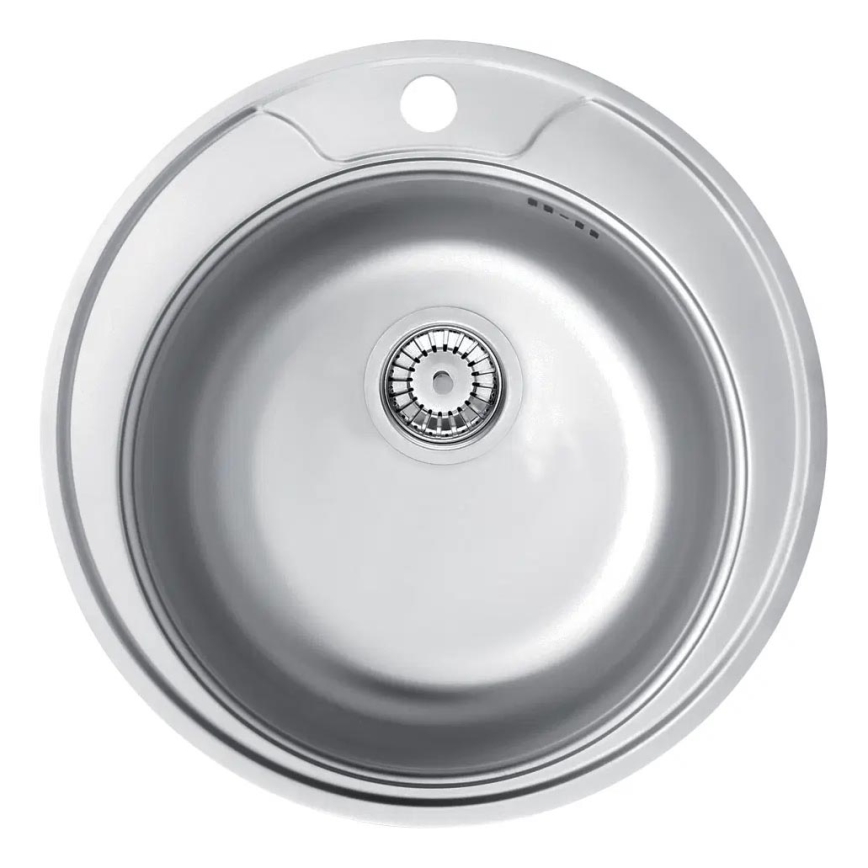 Deante ZHC_0813 - Virtuvės kriauklė TWIST diametras 49 cm satinas