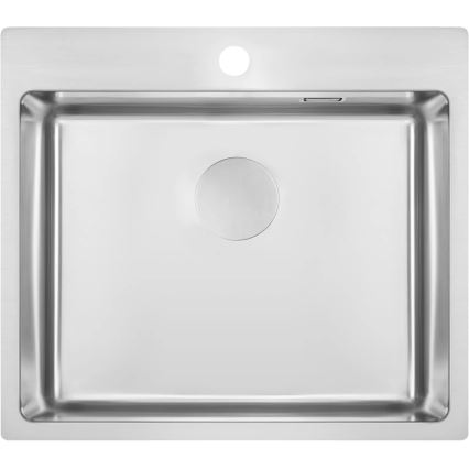 Deante ZPO_010B - Virtuvės kriauklė OLFATO 50,5x55 cm šukuotas plienas