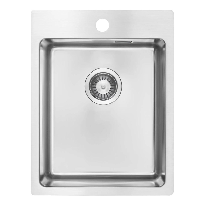 Deante ZPO_010E - Virtuvės kriauklė OLFATO 50,5x39 cm šukuotas plienas