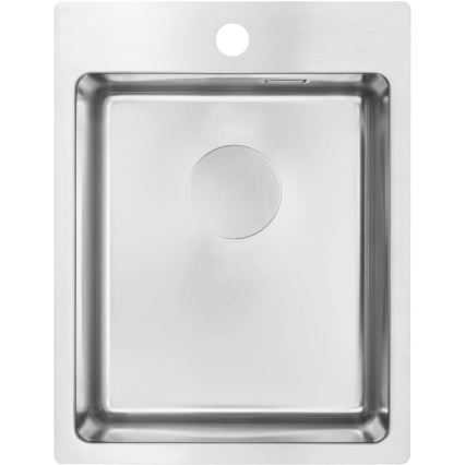 Deante ZPO_010E - Virtuvės kriauklė OLFATO 50,5x39 cm šukuotas plienas