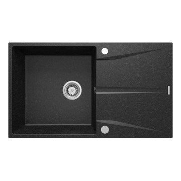 Deante ZRC_211A - Virtuvinė kriauklė CORIO 50x86 cm granitas/grafitas