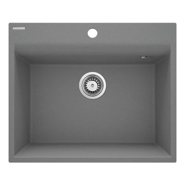 Deante ZRC_S10A - Virtuvės kriauklė CORIO 50x60 cm granito/metalinė pilka