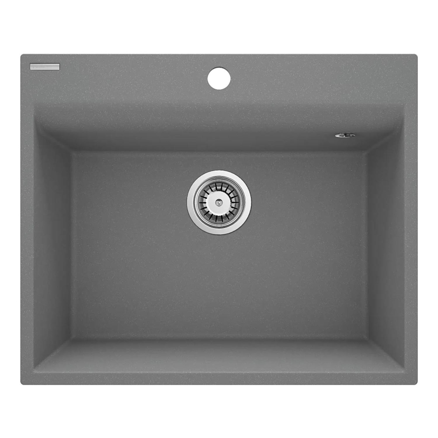 Deante ZRC_S10A - Virtuvės kriauklė CORIO 50x60 cm granito/metalinė pilka