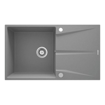 Deante ZRC_S11A - Virtuvės kriauklė CORIO 50x86 cm granito/metalinė pilka