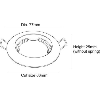 Deko-Light 120018 - Įleidžiamas šviestuvas RUND 1xGU5,3-MR16/35W/12V blizgus chromas