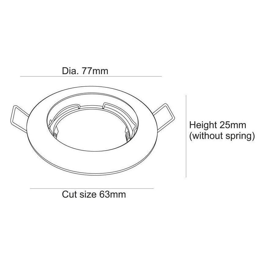 Deko-Light 120018 - Įleidžiamas šviestuvas RUND 1xGU5,3-MR16/35W/12V blizgus chromas