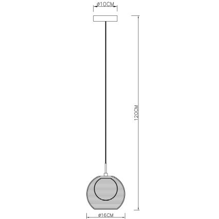 Deko-Light 342029 - Pakabinamas sietynas FILO 1xG9/40W/230V diametras 16 cm sidabras