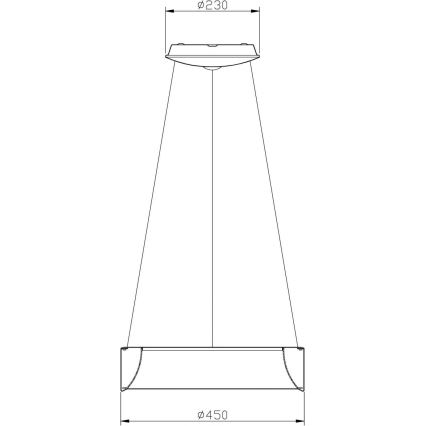 Deko-Light 342122 - LED Reguliuojamas pakabinamas sietynas SCULPTORIS LED/27W/230V 3000K diametras 45 cm