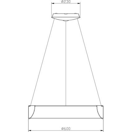 Deko-Light 342125 - LED Reguliuojamas pakabinamas sietynas SCULPTORIS LED/27W/230V 4000K diametras 60 cm