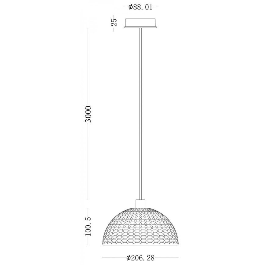 Deko-Light 342142 - Pakabinamas sietynas BASKET 1xE27/40W/230V diametras 20 cm