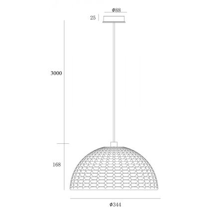 Deko-Light 342143 - Pakabinamas sietynas BASKET 1xE27/40W/230V diametras 35 cm