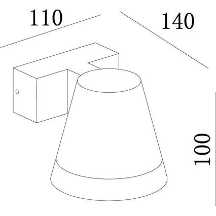 Deko-Light 731076 - LED sieninis lauko šviestuvas SERPENTIS LED/6,2W/230V IP54 juoda