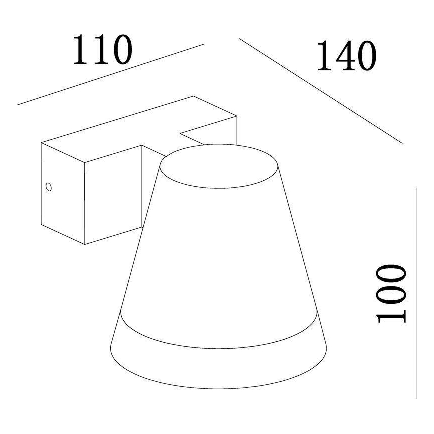 Deko-Light 731076 - LED sieninis lauko šviestuvas SERPENTIS LED/6,2W/230V IP54 juoda