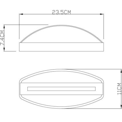 Deko-Light 731093 - LED sieninis lauko šviestuvas ERIDANI LED/13W/230V IP44 antracitas