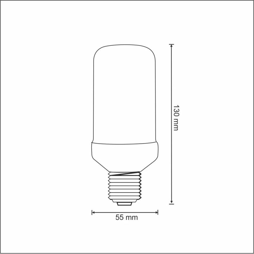 Dekoratyvinė LED elektros lemputė FLAME T60 E27/3W/230V 1400K