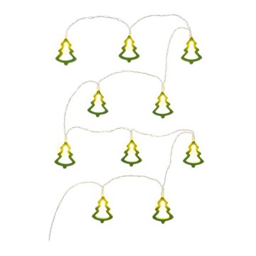 Dekoratyvinė LED girlianda 10xLED/2xAA 1,6m šiltai balta