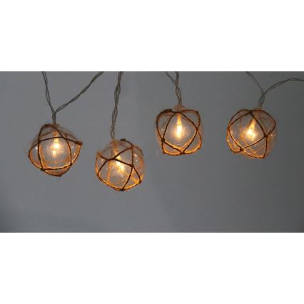 Dekoratyvinė LED grandinė AHNE 10xLED/2xAA 2,1 m šilta balta