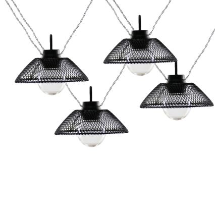Dekoratyvinė LED grandinė ASTRA 10xLED/2xAA 2,1 m juoda