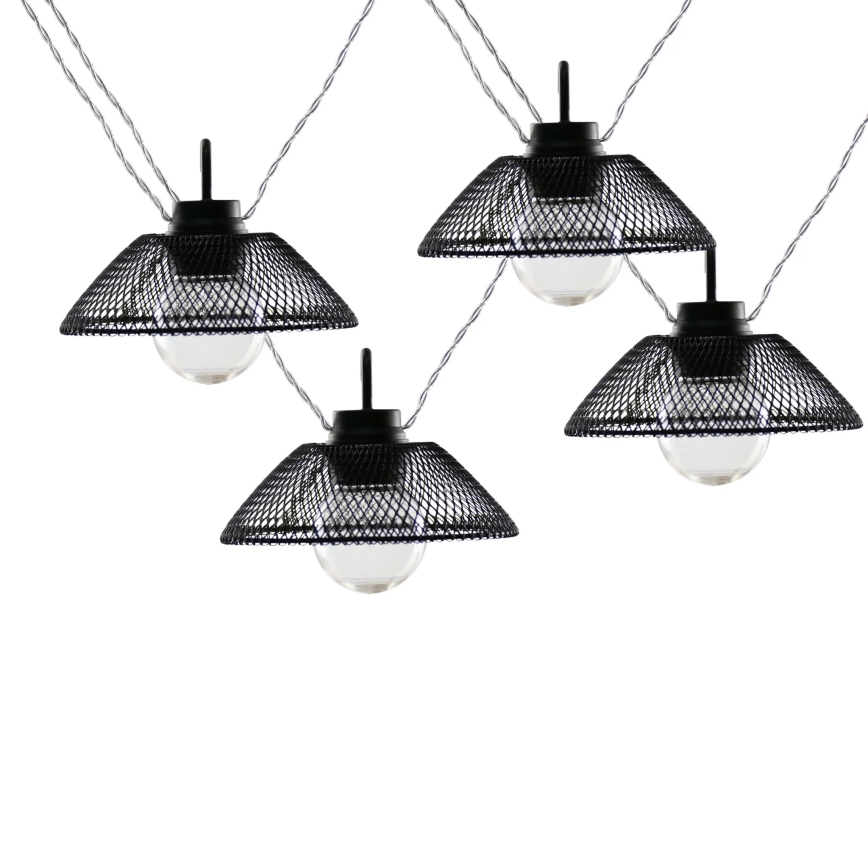 Dekoratyvinė LED grandinė ASTRA 10xLED/2xAA 2,1 m juoda