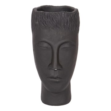 Dekoratyvinė vaza 25x14x12,5 cm juoda/cementinė