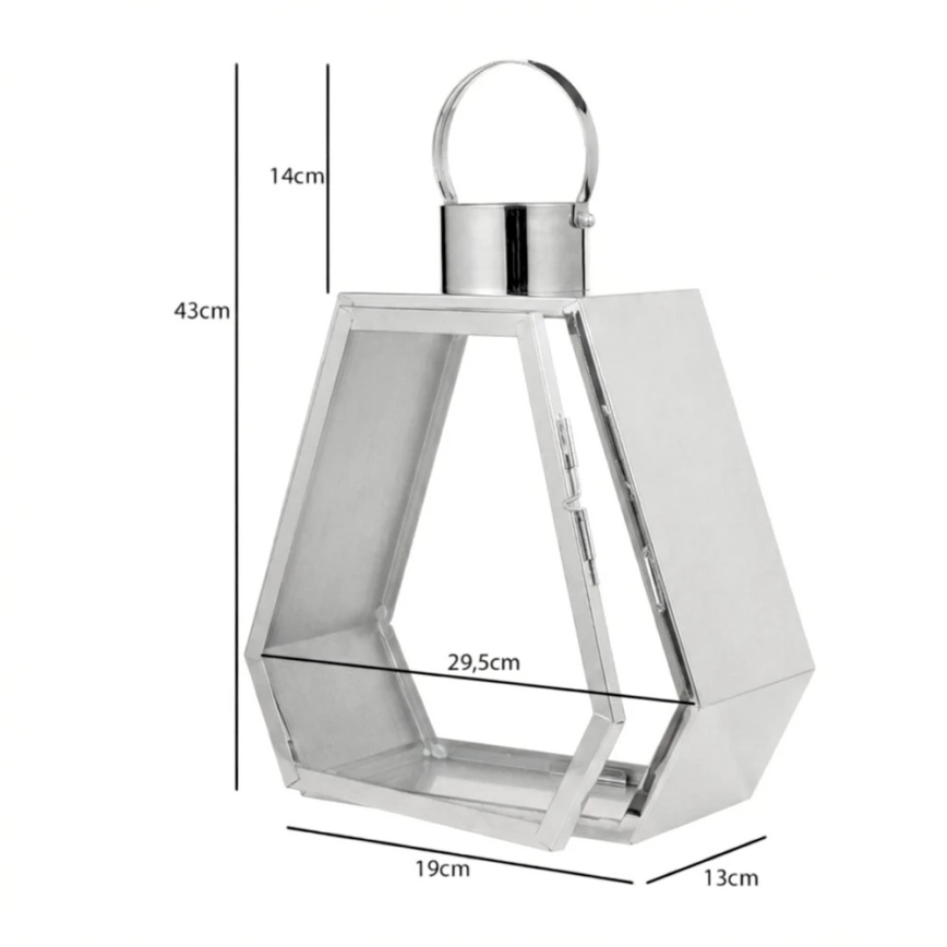 Dekoratyvinė žibintė PALACE 43 cm, blizgus chromas