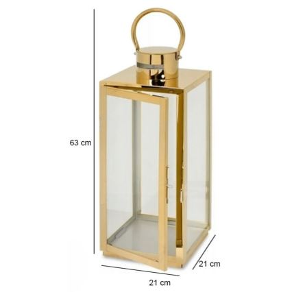 Dekoratyvinis 63 cm auksinis žibintas