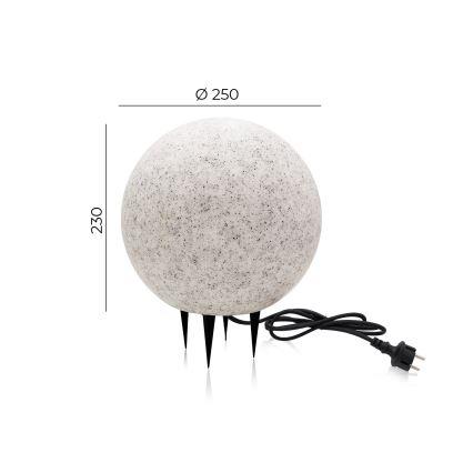 Dekoratyvinis lauko šviestuvas GARDEN BALL 1xE27/40W/230V IP65 d. 25 cm