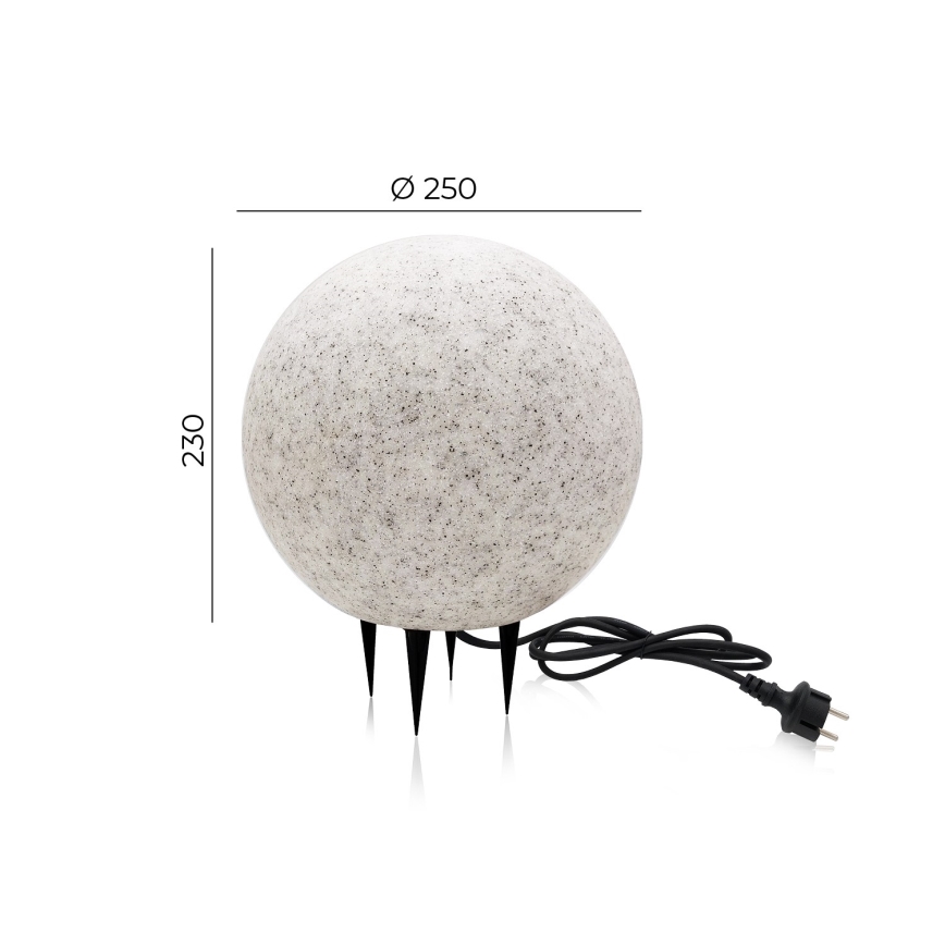 Dekoratyvinis lauko šviestuvas GARDEN BALL 1xE27/40W/230V IP65 d. 25 cm